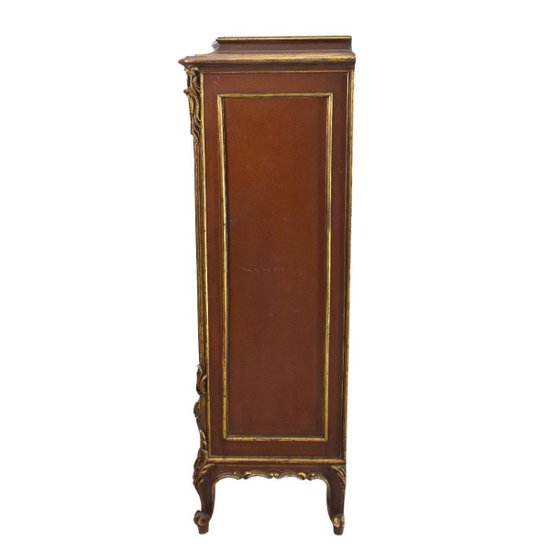 Cabinet De Style Louis XV Rocaille Bois Doré Marron Fine del XIX secolo