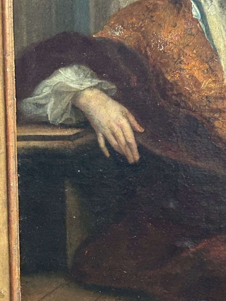 Early 17th-century French School portrait of a man with a wig