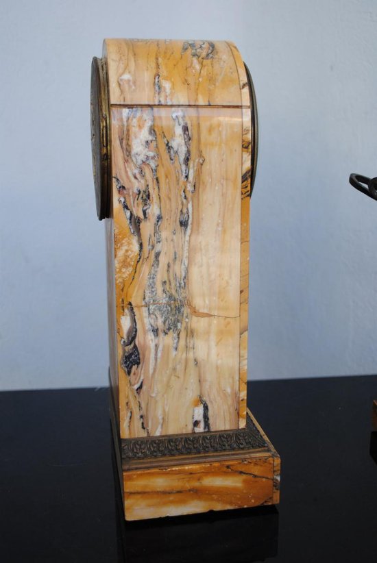 Empire Style Yellow Marble Clock