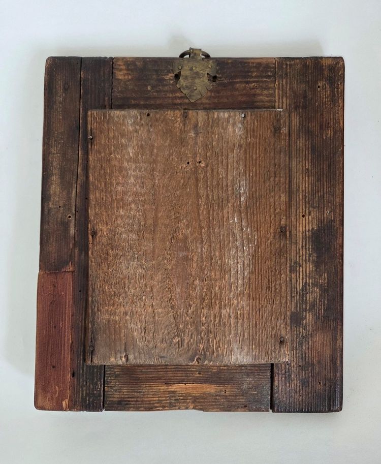 Dutch mirror - carved wood - 17th century