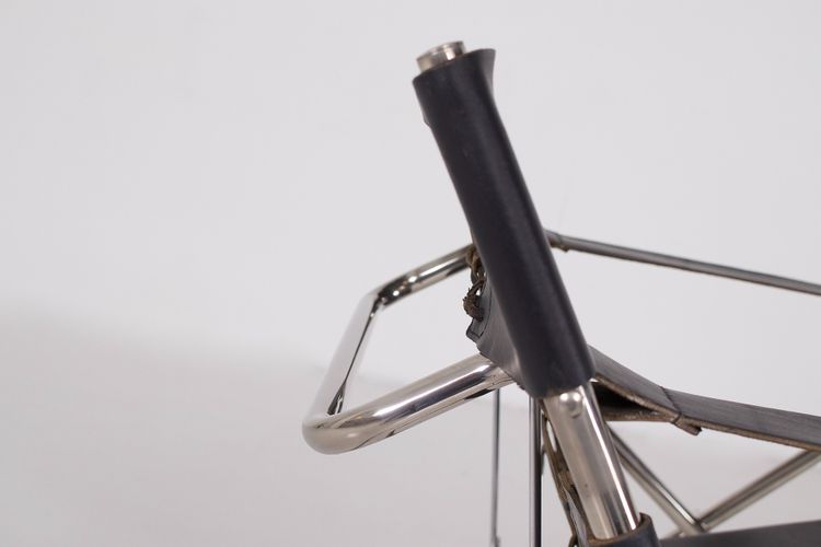 D4 Leather Folding Armchair by Marcel Breuer