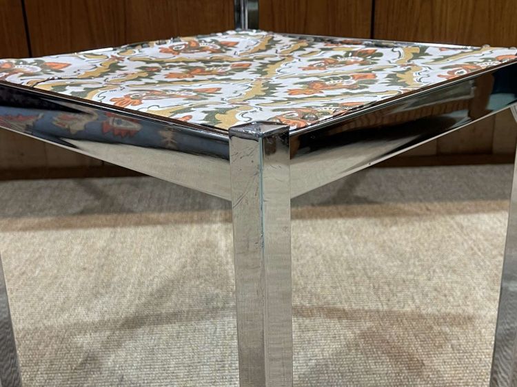 Paire de chaises chromées des années 70