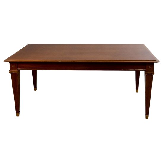 1940 Mahogany And Bronze Dining Table By Pierre Lardin