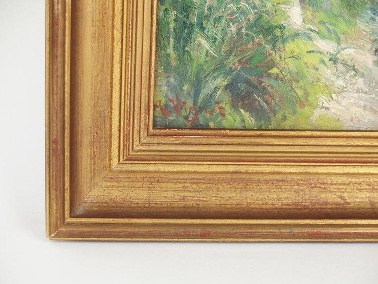 „Südliche Landschaft“, Öl auf Karton von Henri Vignet