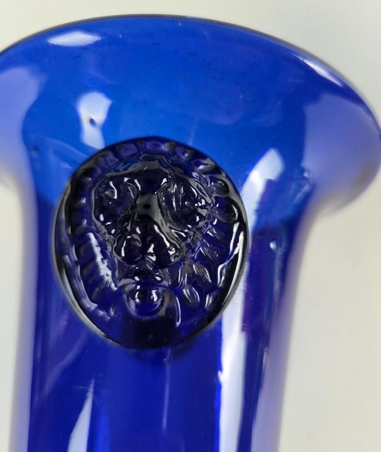 Blue glass flower pot - 18th century
