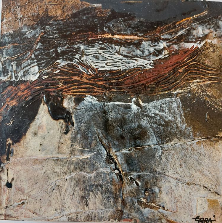 Vincent ERRA – 2 Ölgemälde auf Holz – Abstraktionen