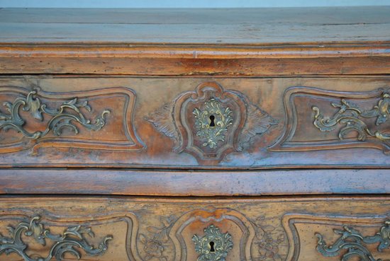 Commode Tombeau En Noyer époque XVIIIème
