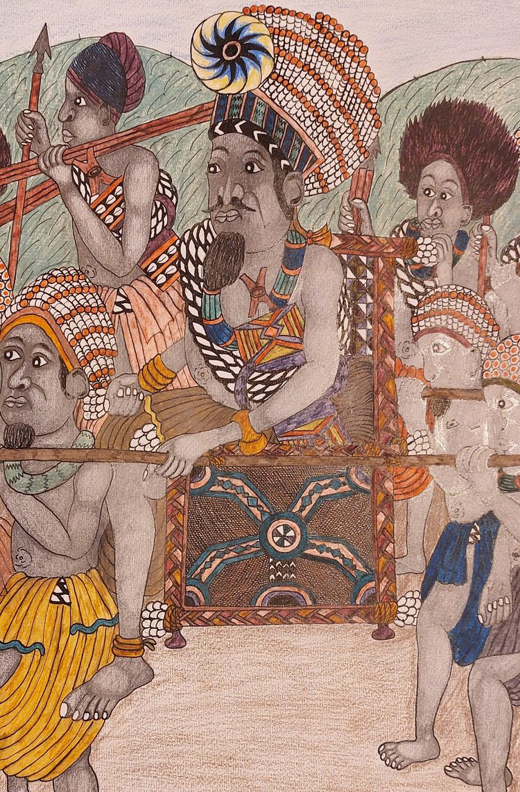 Bamoun - King Koatou - drawing - Cameroon