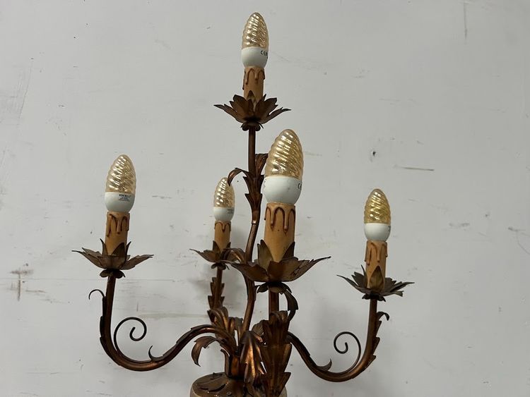 Stehlampe mit silberner nubischer Figur, 20. Jahrhundert