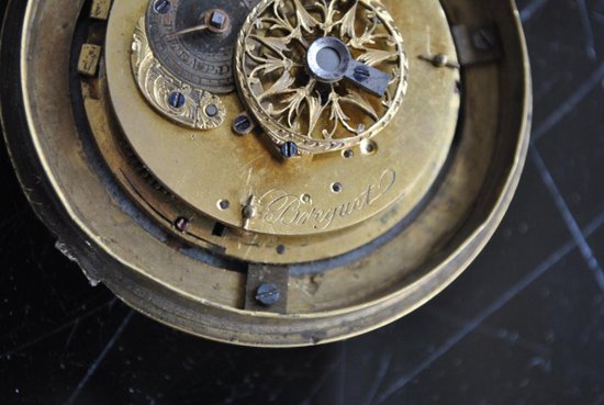Harlequin Baby Bronze Clock Breguet mechanism 19th century