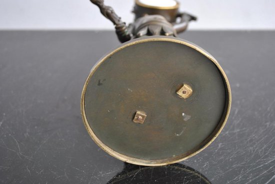 Harlequin Baby Bronze Clock Breguet mechanism 19th century