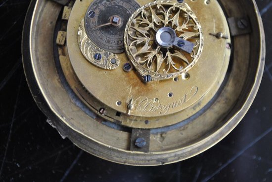 Harlequin Baby Bronze Clock Breguet mechanism 19th century