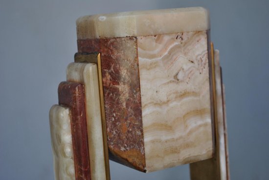Art Deco 1930's Modernist Onyx Trim Clock