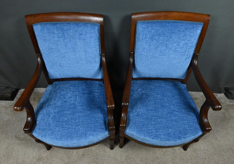 Paire de Fauteuils en Acajou, époque Restauration – Début XIXe
