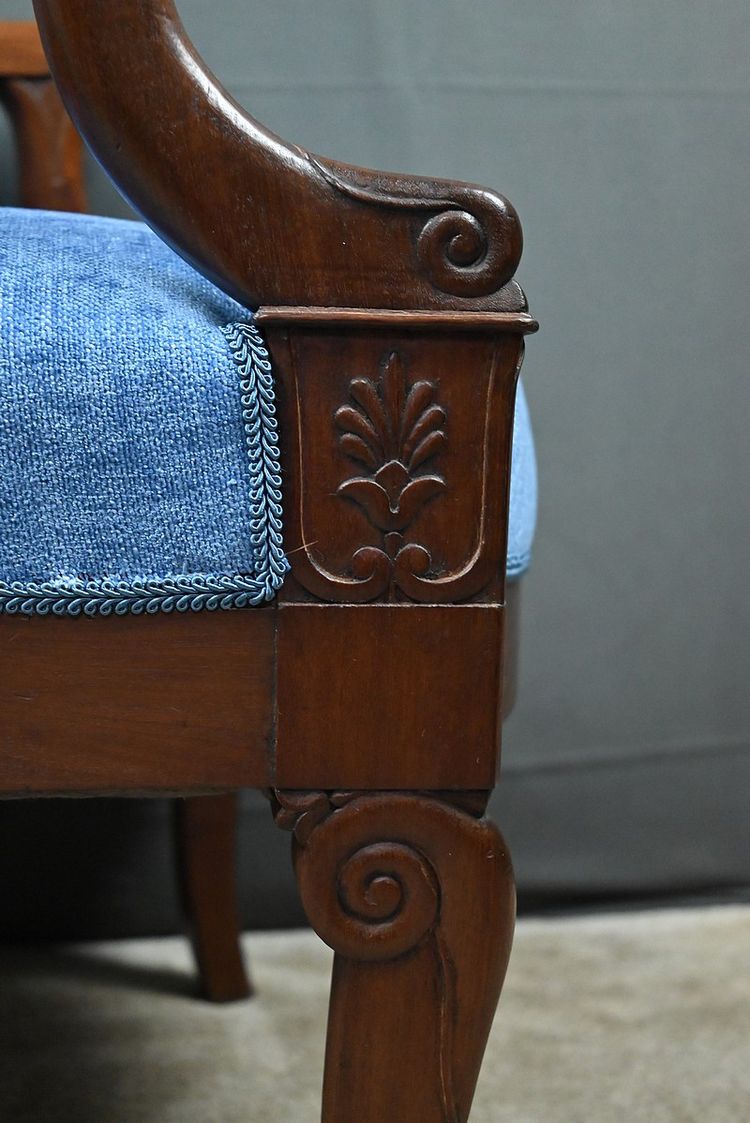 Paire de Fauteuils en Acajou, époque Restauration – Début XIXe