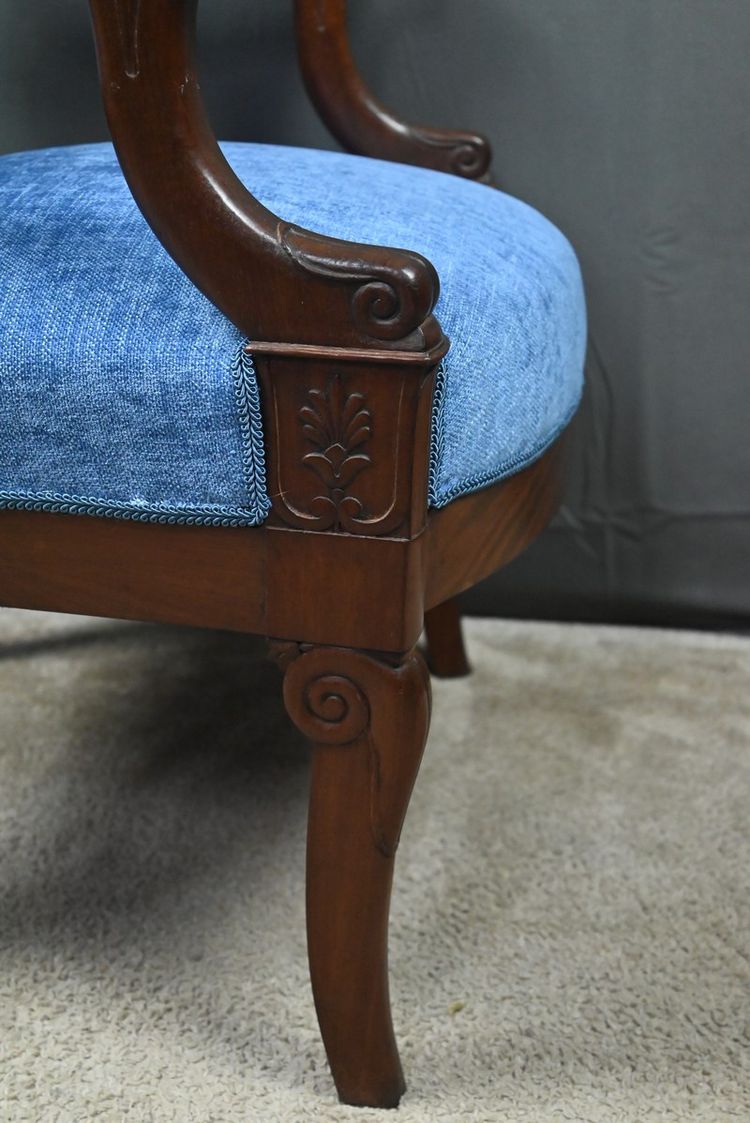 Paire de Fauteuils en Acajou, époque Restauration – Début XIXe