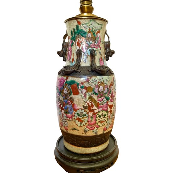 Lampada a vaso di Nanchino del XIX secolo