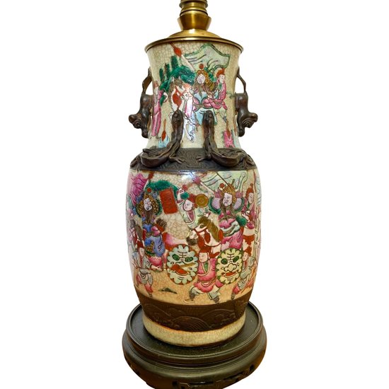 Vase lampe de Nankin XIXème siècle