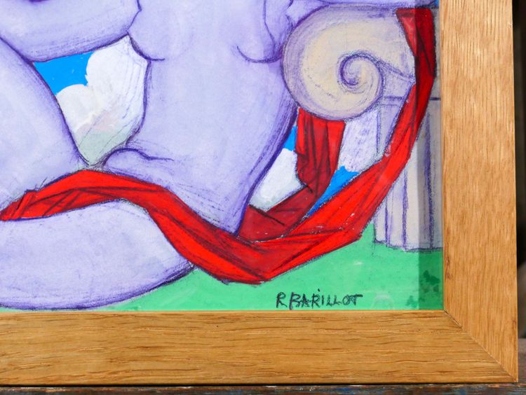Robert BARILLOT 1921-2001 Nude woman, drawing, circa 1940-50 Valenciennes Nord painting sculpture