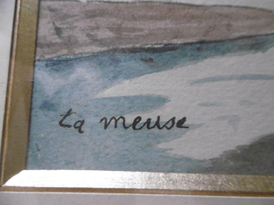 Elisée Maclet "Die Maas" Aquarell