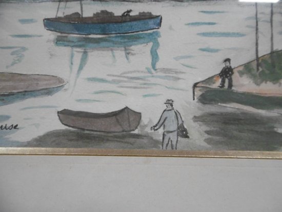 Elisée Maclet "Die Maas" Aquarell