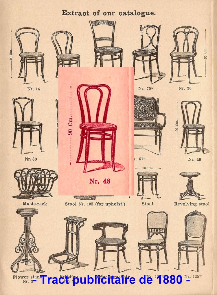 Two KOHN No. 48 chairs from 1890, "original condition," no. Thonet