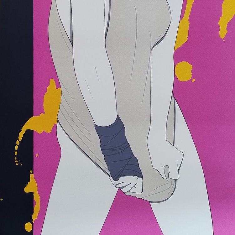 Superbe affiche originale de Patrick Nagel « Splash » des années 1990