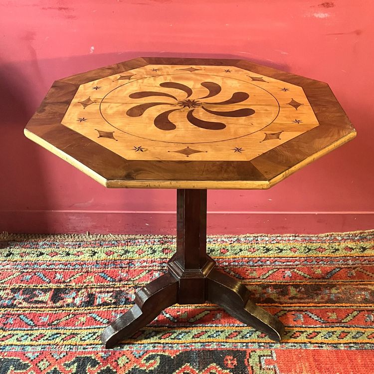 Guéridon marqueté, début XIXème siècle