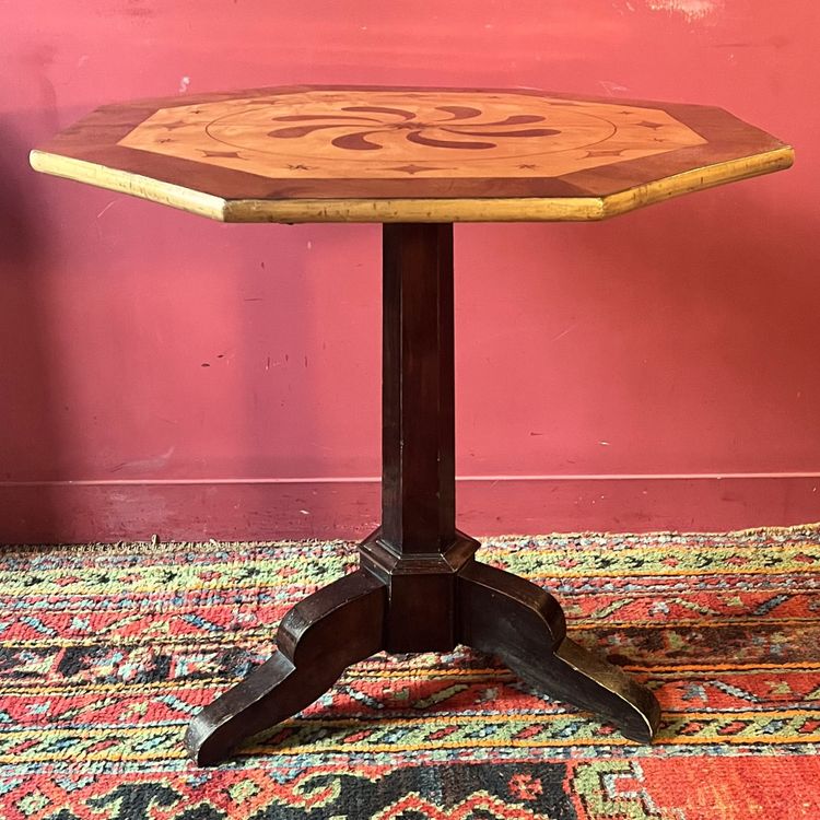 Guéridon marqueté, début XIXème siècle