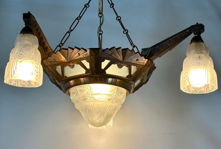 Art Deco 4-light chandelier, 1930