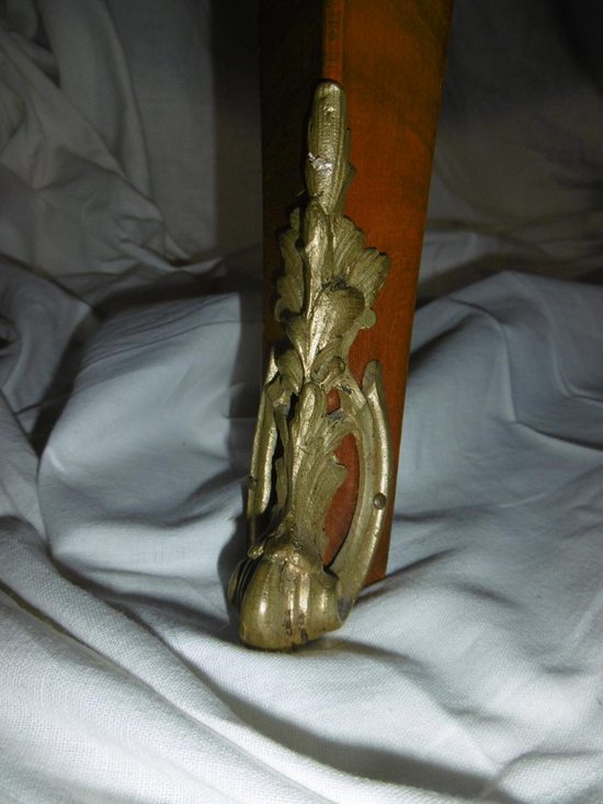 Kommode mit Intarsien 2 Schubladen Stil Louis XV