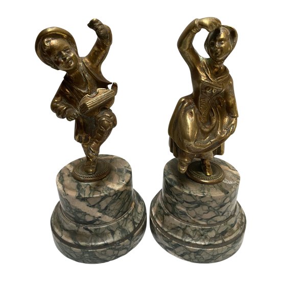 PAIR OF BRONZE SUBJECTS