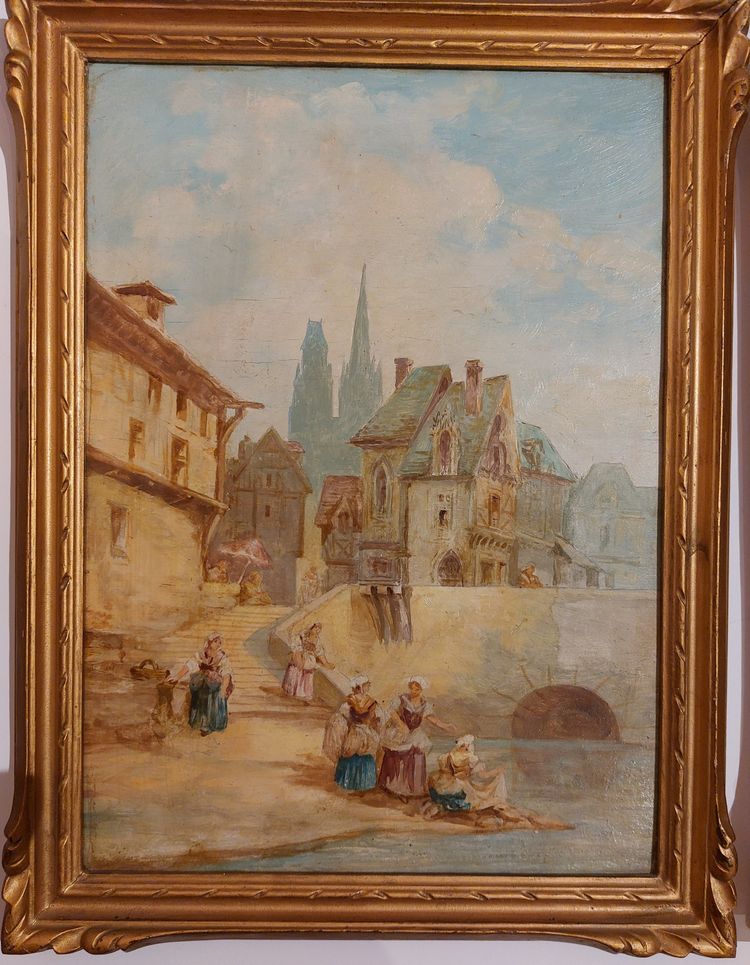H. GODELET - Paire d'huiles sur panneau - Rouen - XIXéme siècle