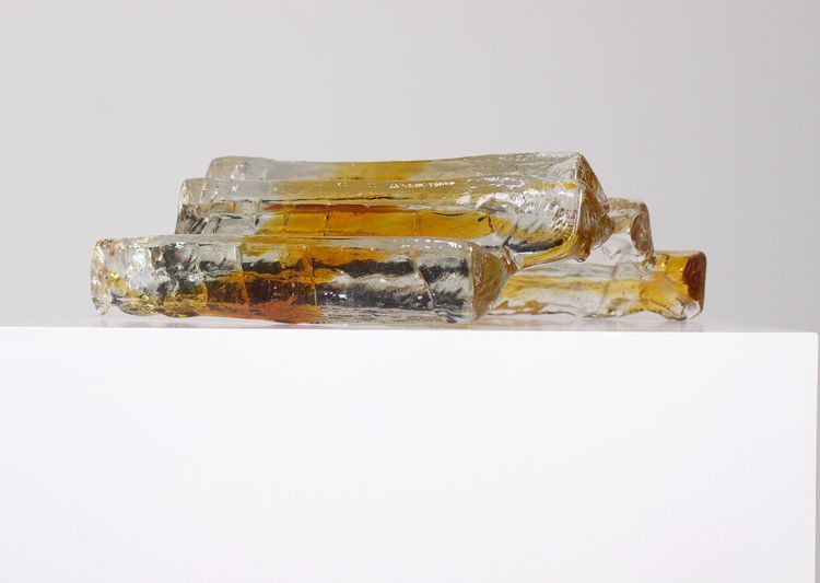 Großes Paar brutalistischer Wandleuchten aus Schmiedeeisen und Glas