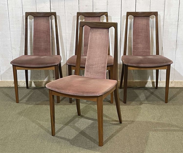 Set of 4 GPlan teak chairs from the 1980s