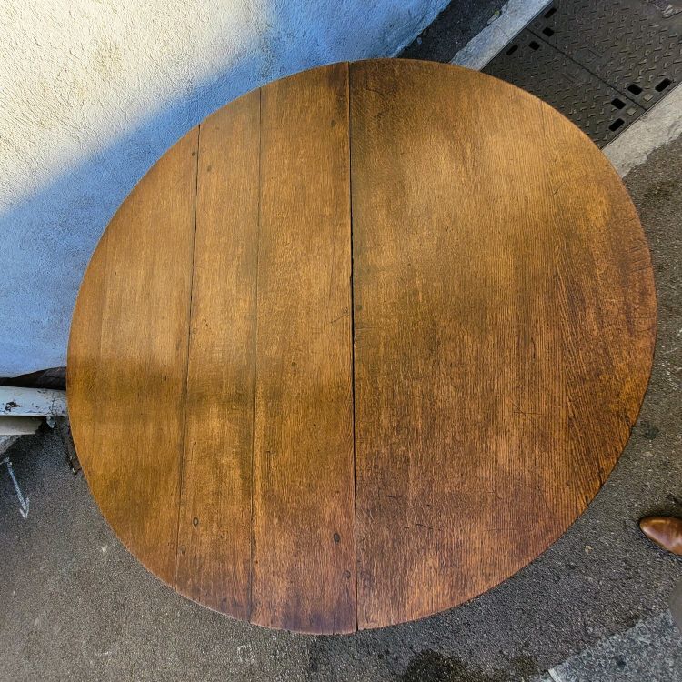 Klapptisch, 160 cm Durchmesser, Eiche, 17. Jahrhundert