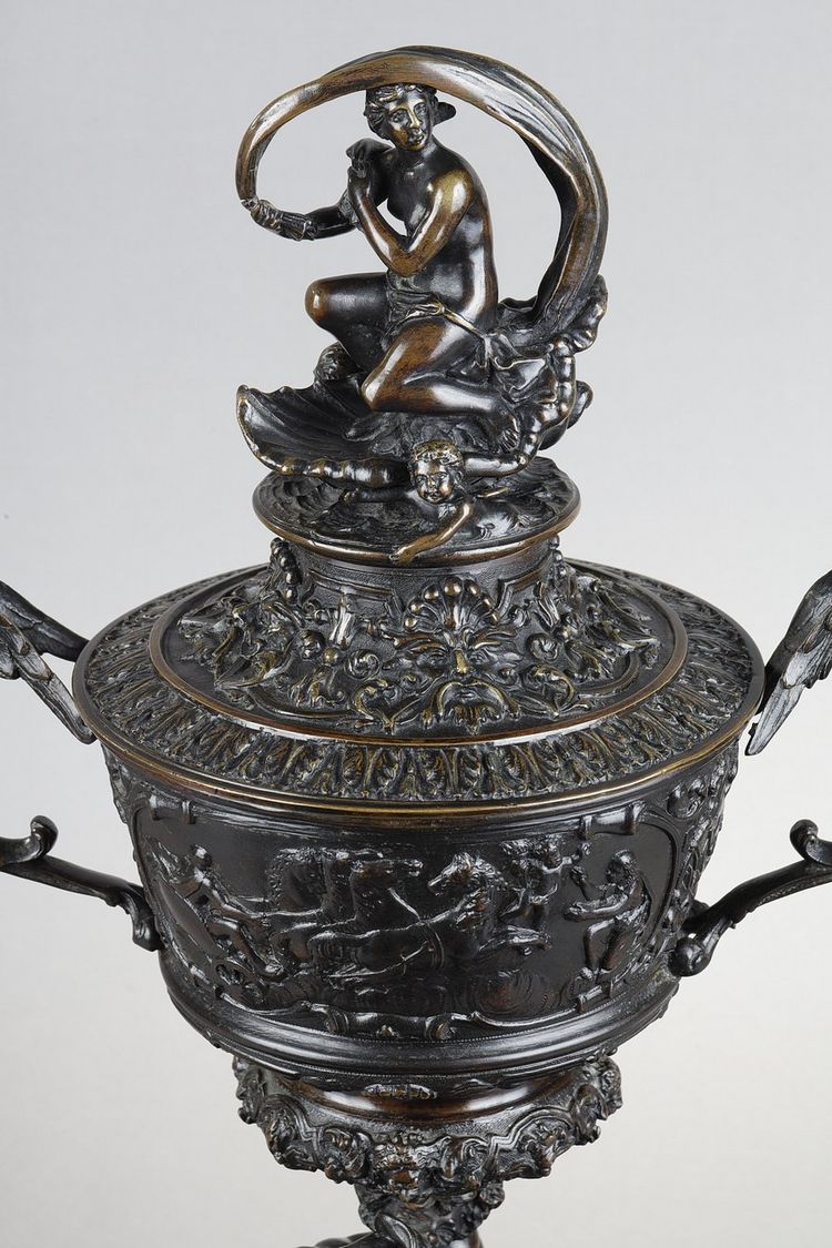 Renaissance bronze bowl Antonio Pandiani Milano
