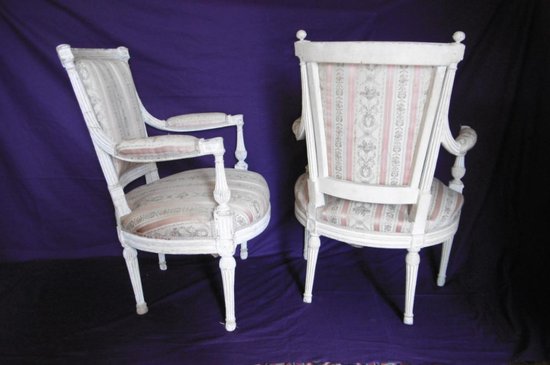 Paar Fauteuils Epoche Louis XVI