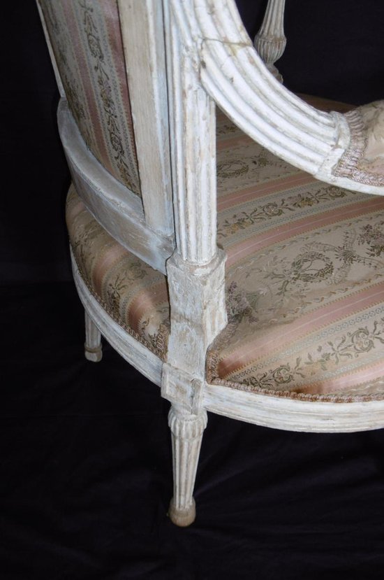 Paar Fauteuils Epoche Louis XVI