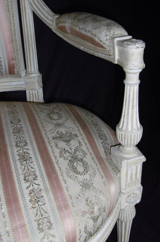 Paar Fauteuils Epoche Louis XVI
