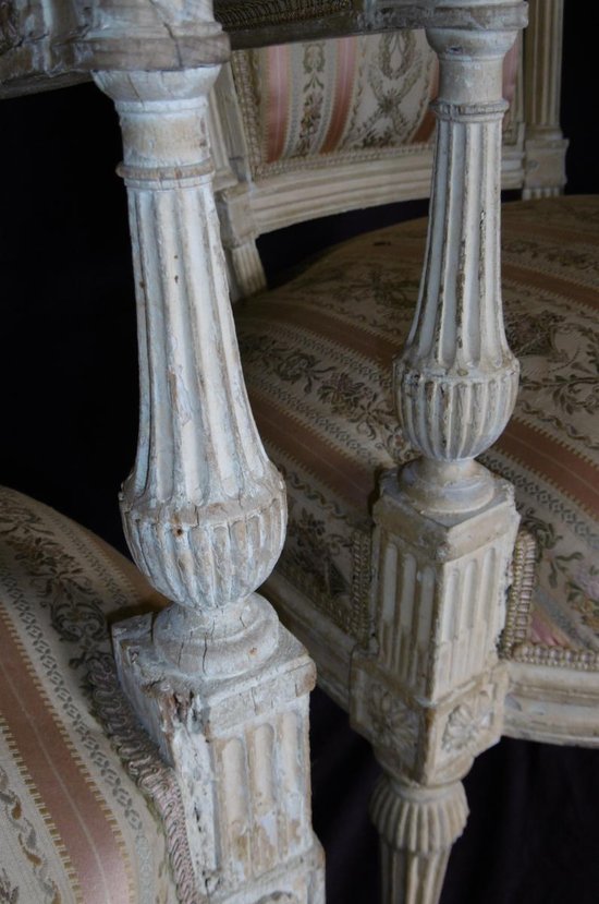 Paar Fauteuils Epoche Louis XVI