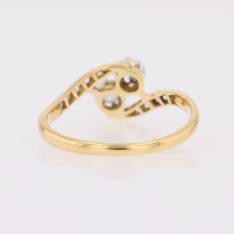 Bague or jaune Toi et Moi diamants