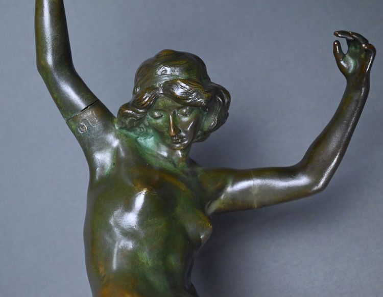 Bronze "The Dancer with the Tambourine" signed C. Binder – Early 20th century