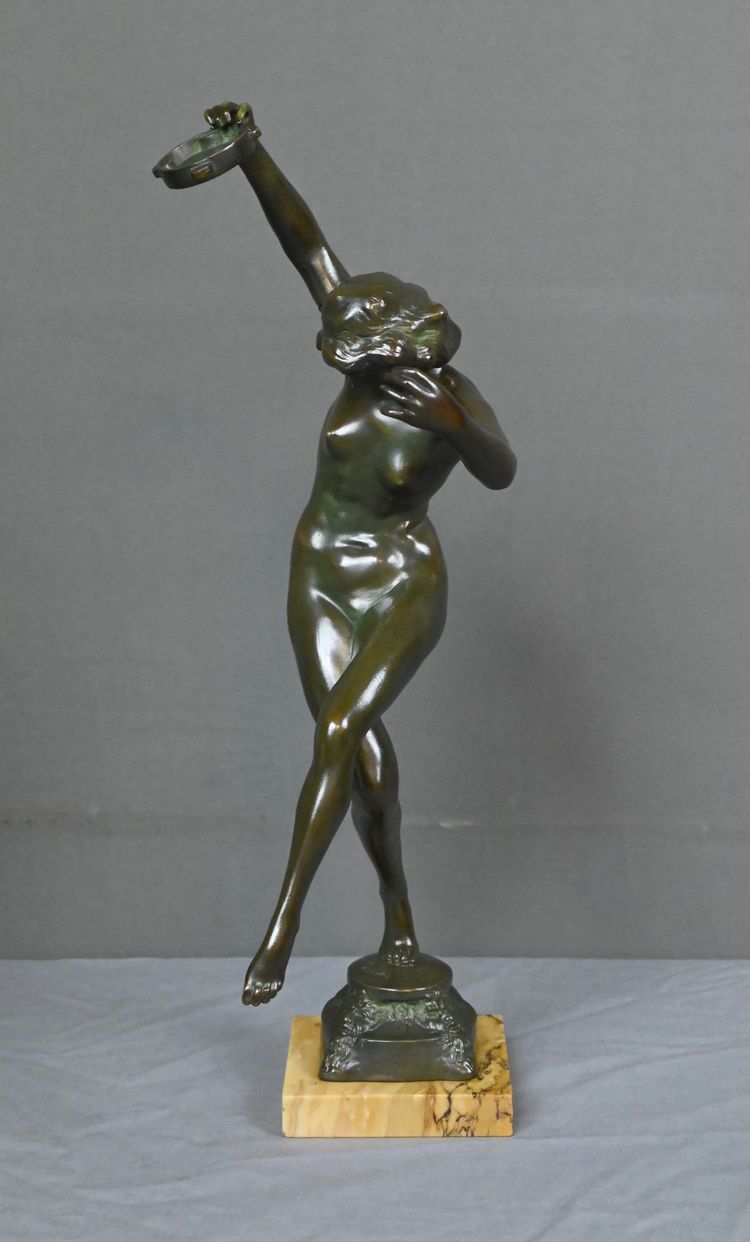 Bronze "The Dancer with the Tambourine" signed C. Binder – Early 20th century