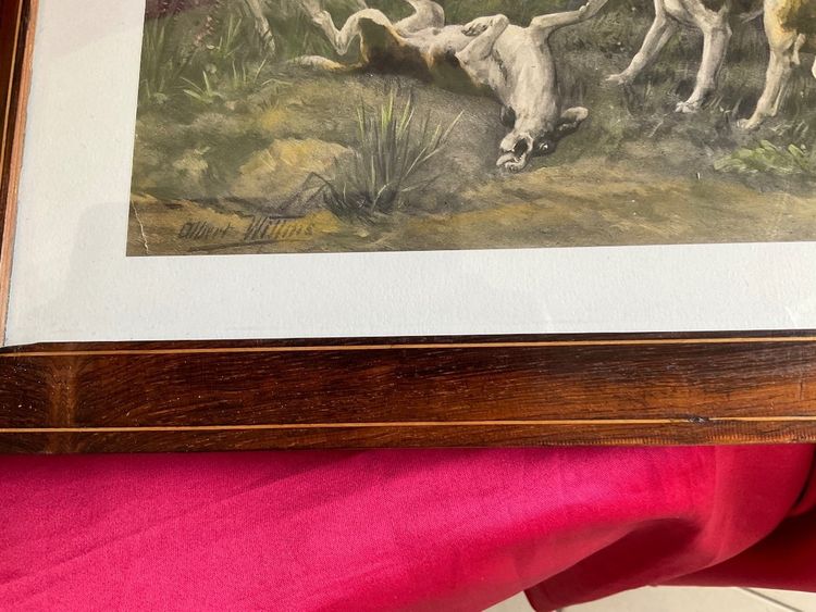 Aquarelle  < Sc> Albert WILLMS XIXe 