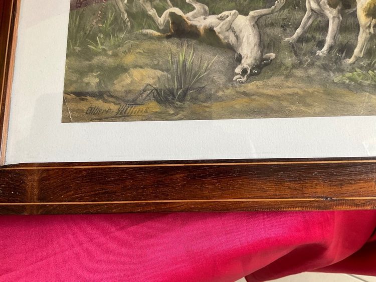 Aquarelle  < Sc> Albert WILLMS XIXe 