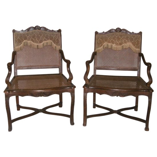 Pair Of Armchairs Regency Period