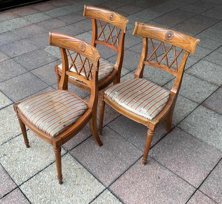 Three Directoire chairs