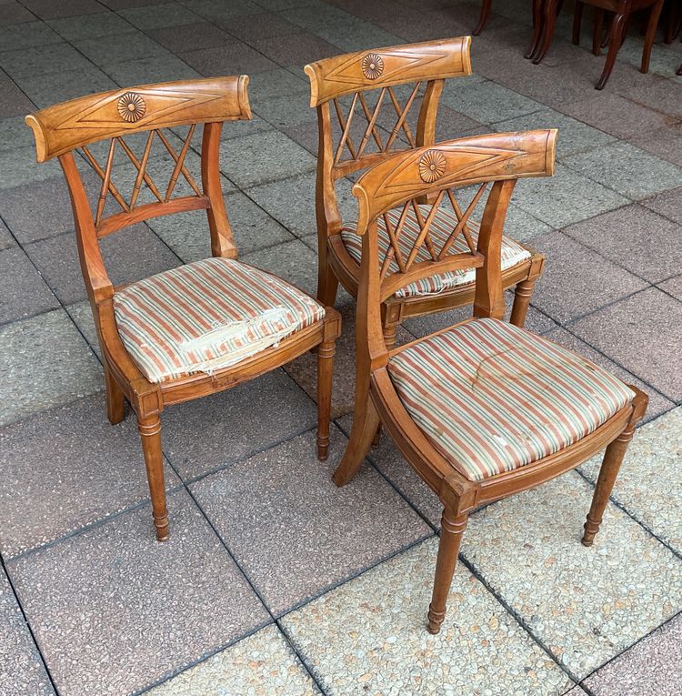 Three Directoire chairs