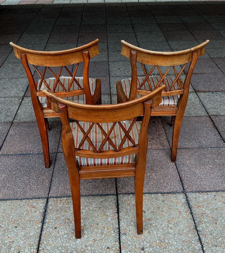 Three Directoire chairs